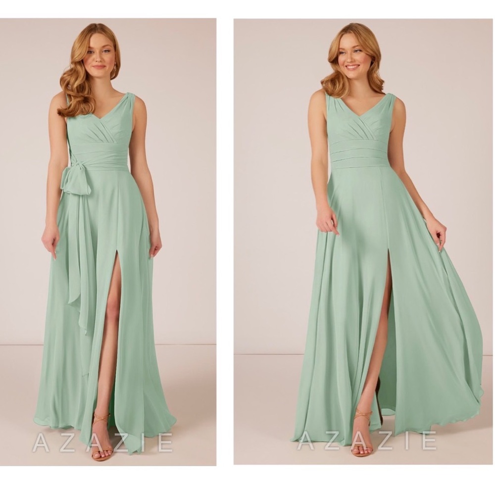 NWT Azazie “Bianca” Agave bridesmaids dress
